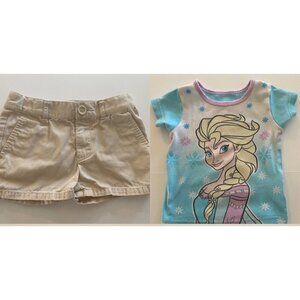 Toddlers shorts and t-shirt bundle, size 3 to 4T